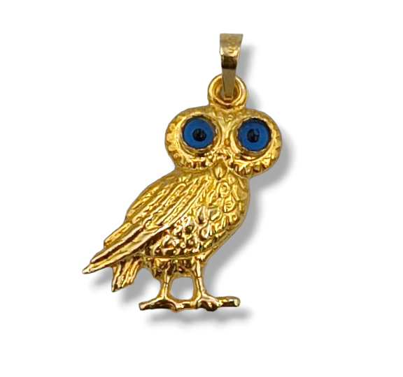 Gold Owl design pendant