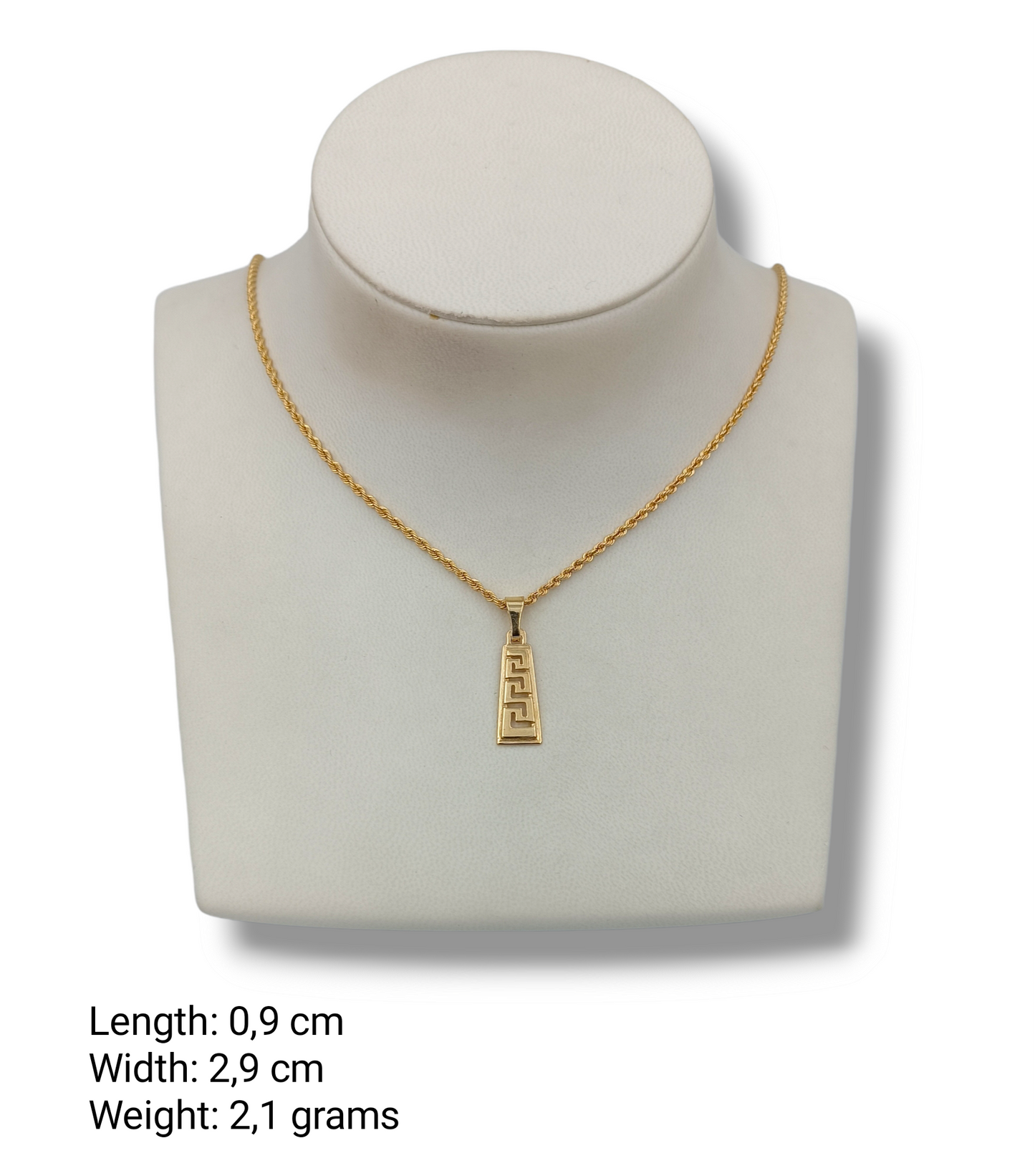 Gold Meander design pendant