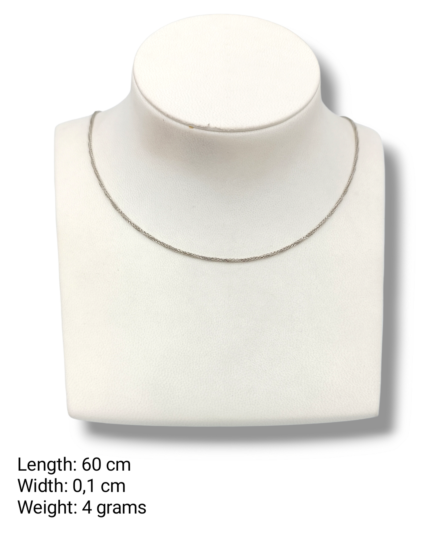 Silver chain 60cm Spiga design