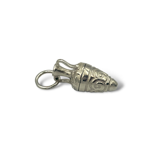 Silver ancient Greek 3D amphoras design pendant