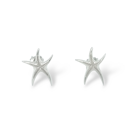 Silver Starfish design earrings