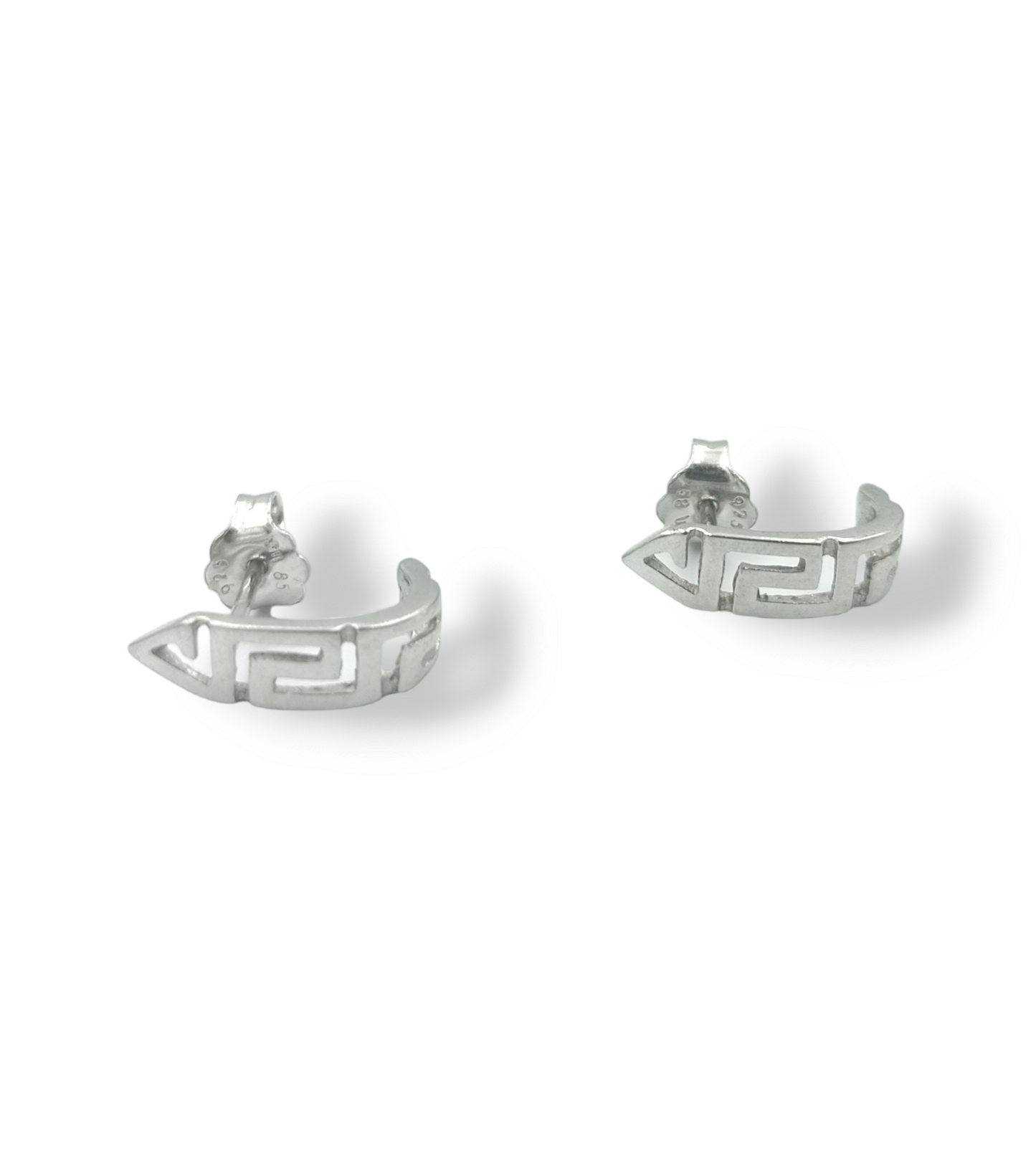 Silver Meander design earrings