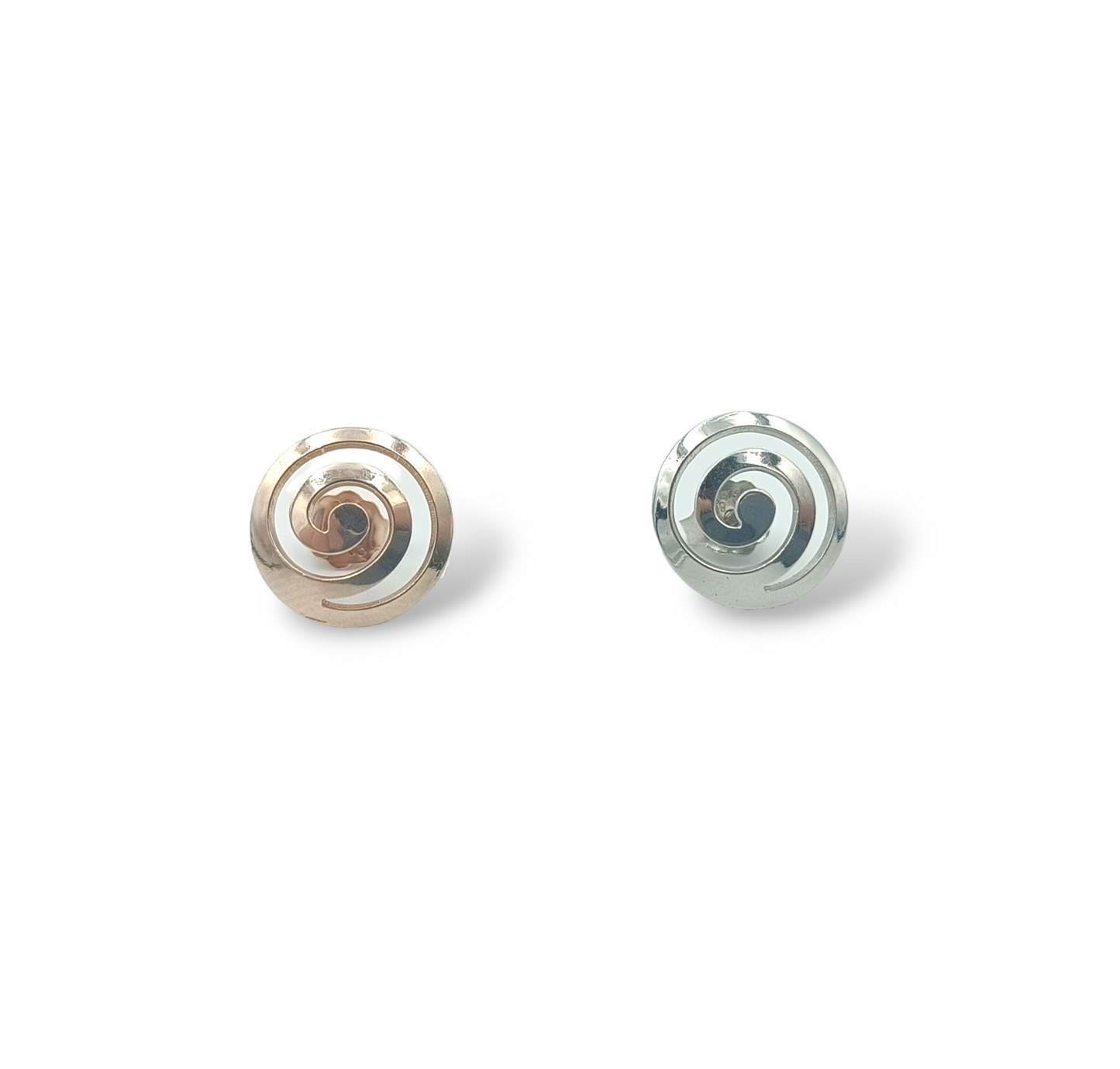 Silver Spiral design earrings