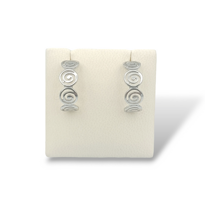 Silver Spiral design earrings