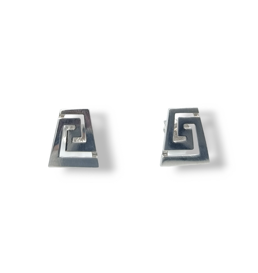 Silver Meander design earrings