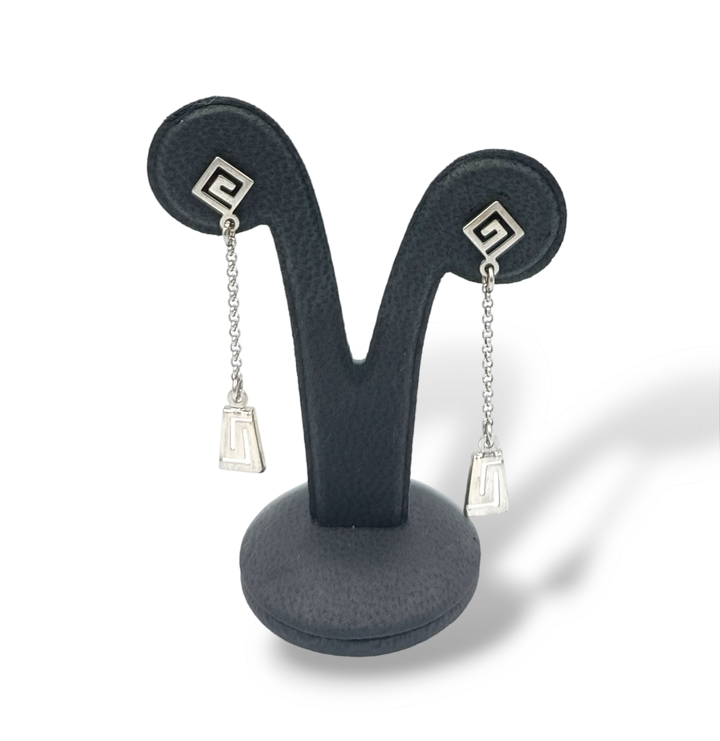Silver Meander design earrings