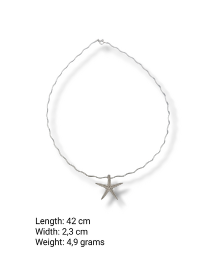 Silver Starfish design necklace