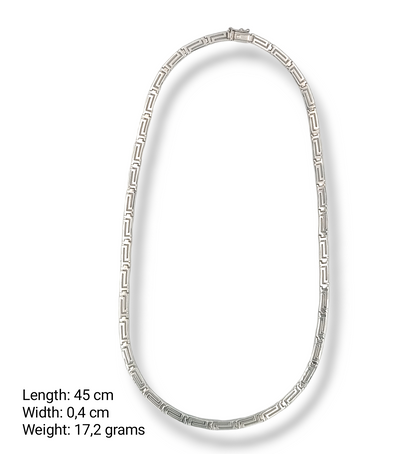 Silver Meander design necklace