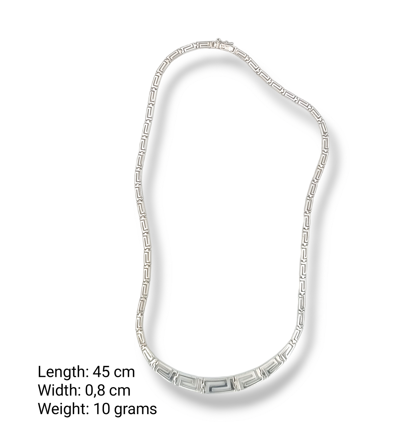 Silver Meander design necklace