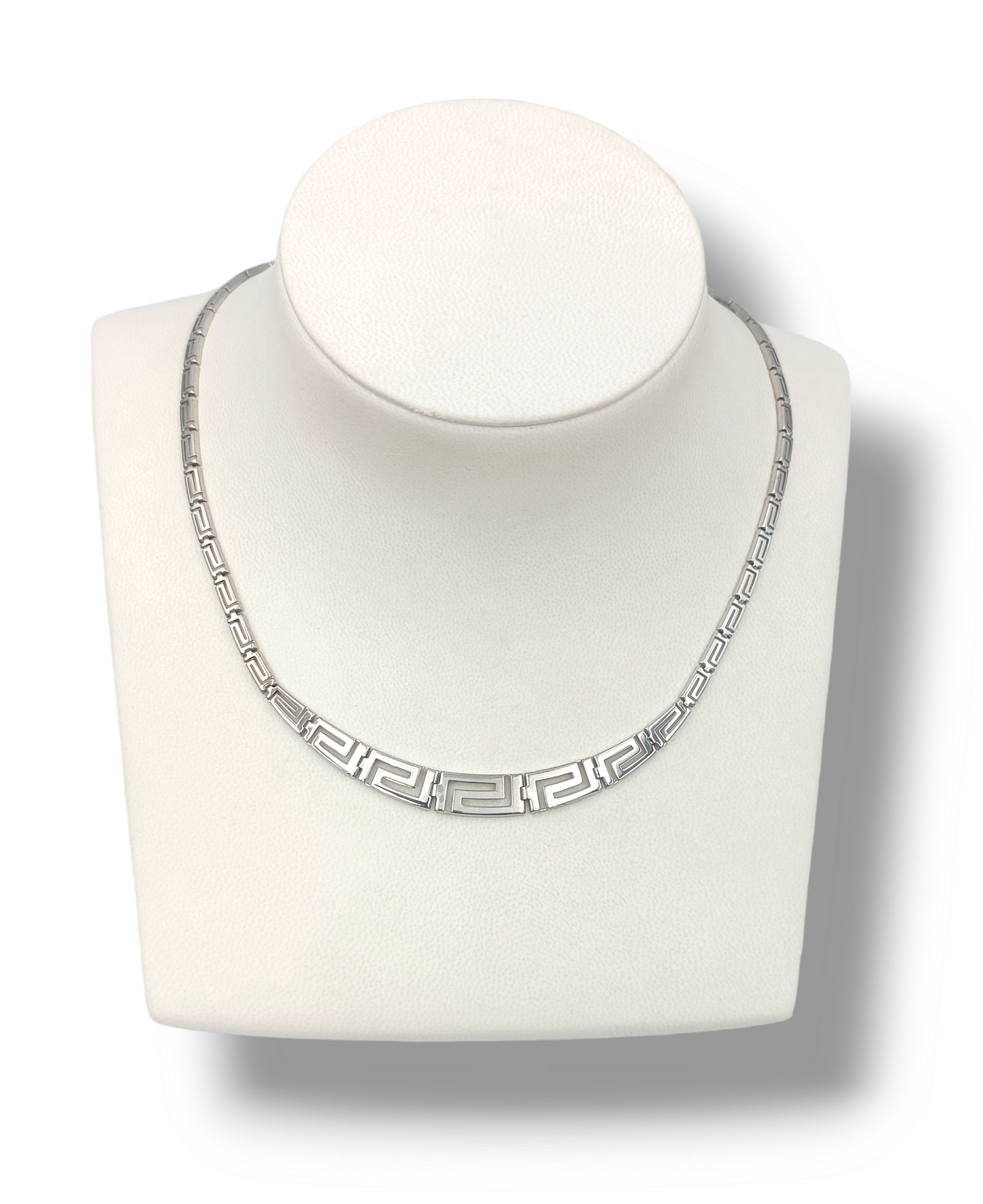 Silver Meander design necklace