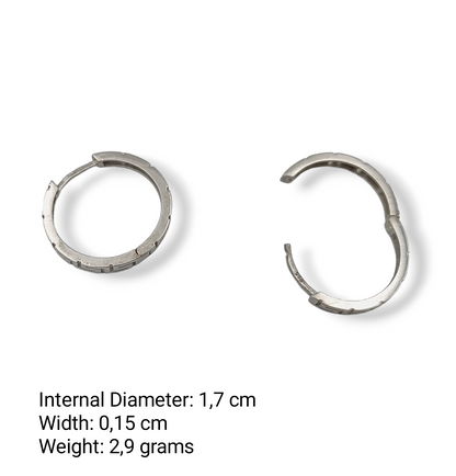 Silver Meander design earrings