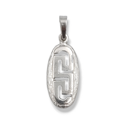 Silver Meander design pendant