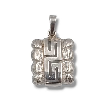 Silver Meander design pendant