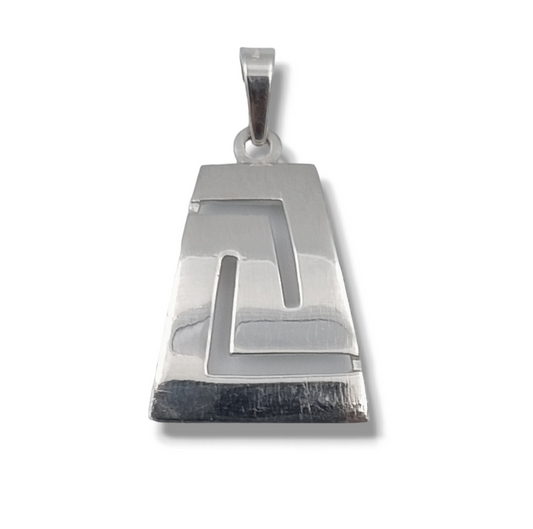 Silver Meander design pendant