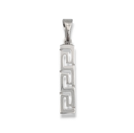 Silver Meander design pendant