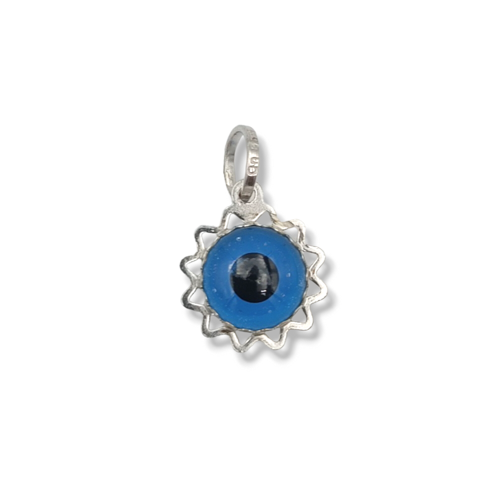 Silver Evil eye design pendant