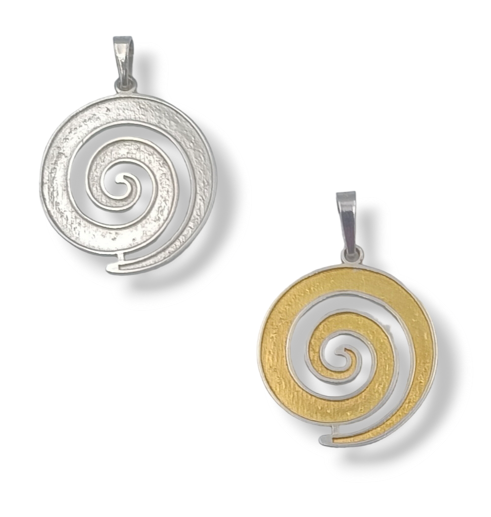 Silver Spiral design pendant