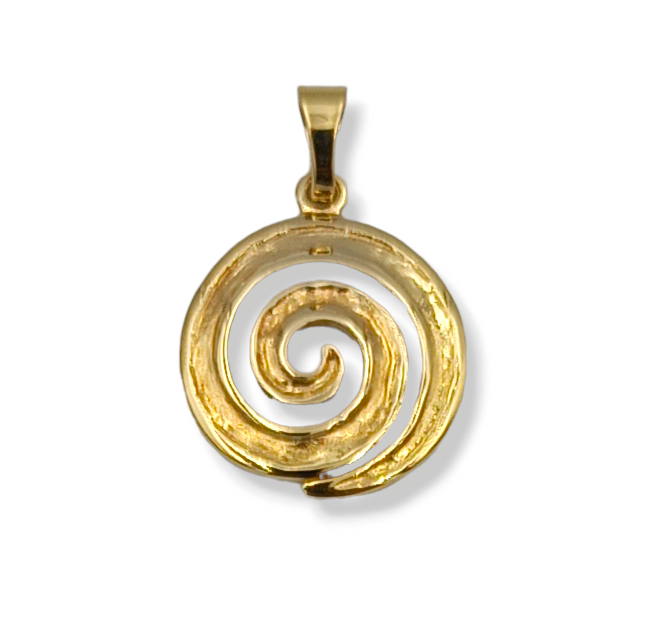 Gold Spiral design pendant