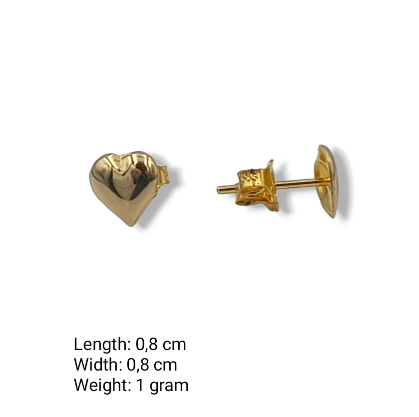 Gold Heart design earrings