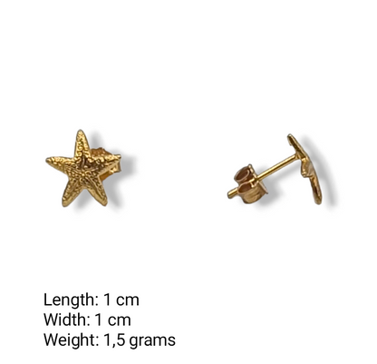 Gold Starfish design earrings