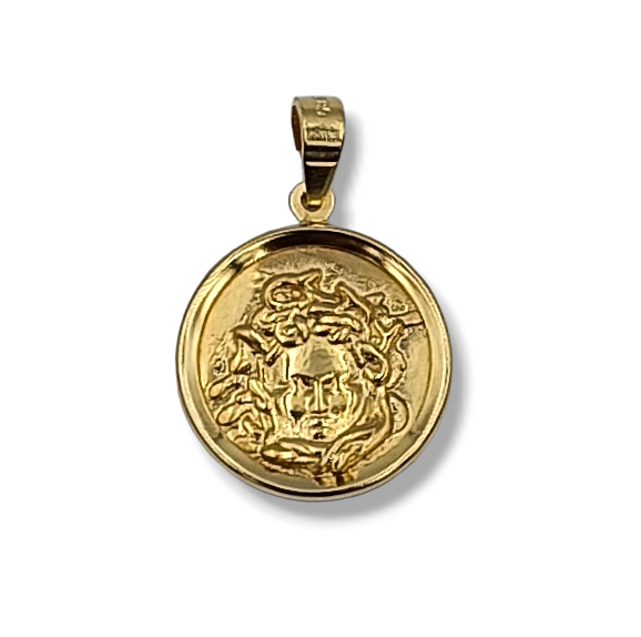 Gold Medusa design pendant