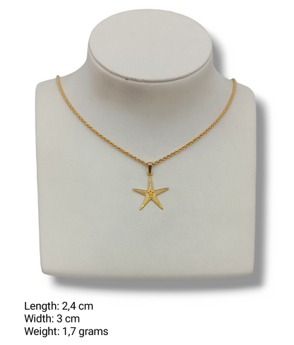 Gold Starfish design pendant