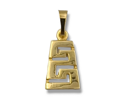 Gold Meander design pendant