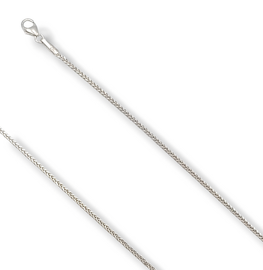Silver chain 60cm Spiga design