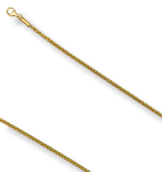 Gold chain 55cm Spiga design
