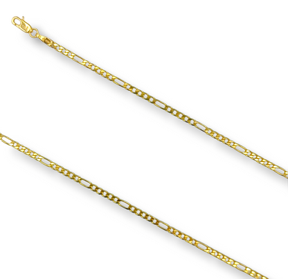 Gold chain 50cm Figaro 5+1 design