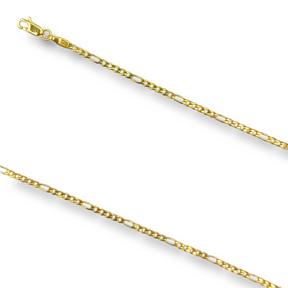 Gold chain 55cm Figaro 5+1 design