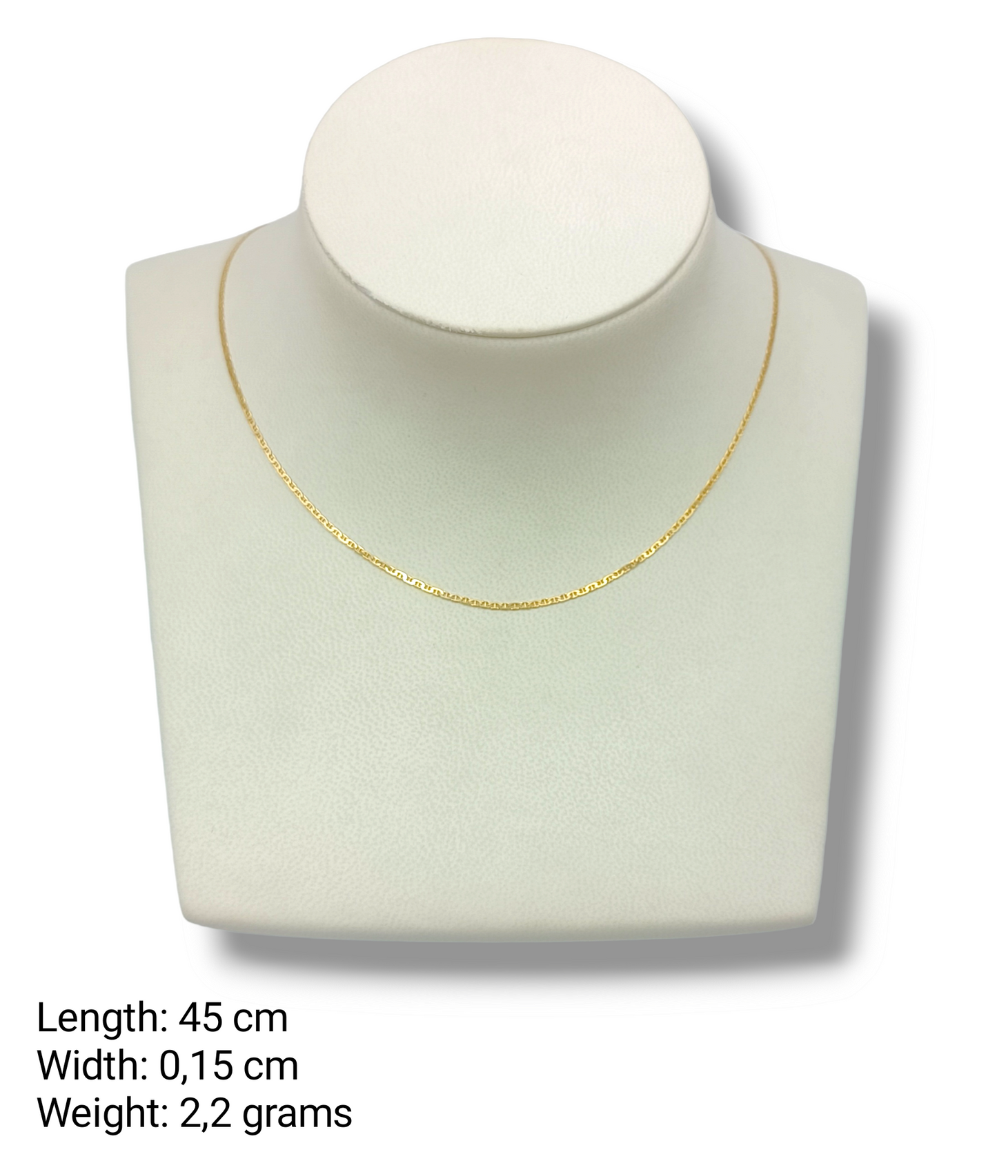 Gold chain 45cm Theta design