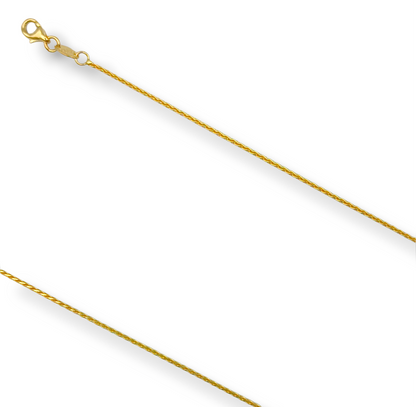 Gold chain 40cm Spiga design