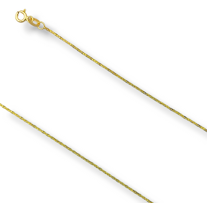 Gold chain 40cm Greca design with diamond-cut technique