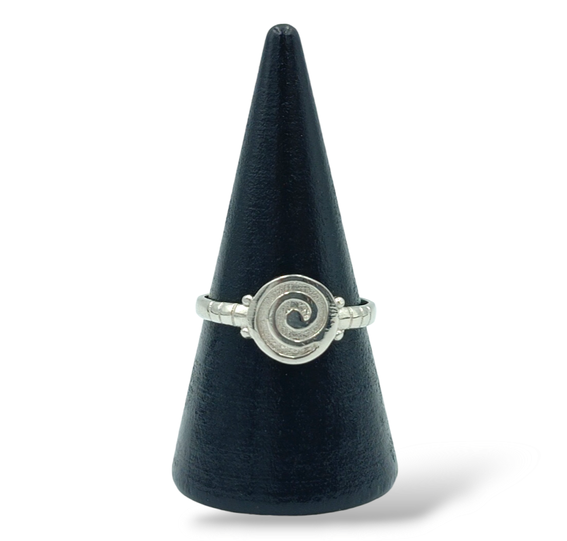 Silver Spiral design ring