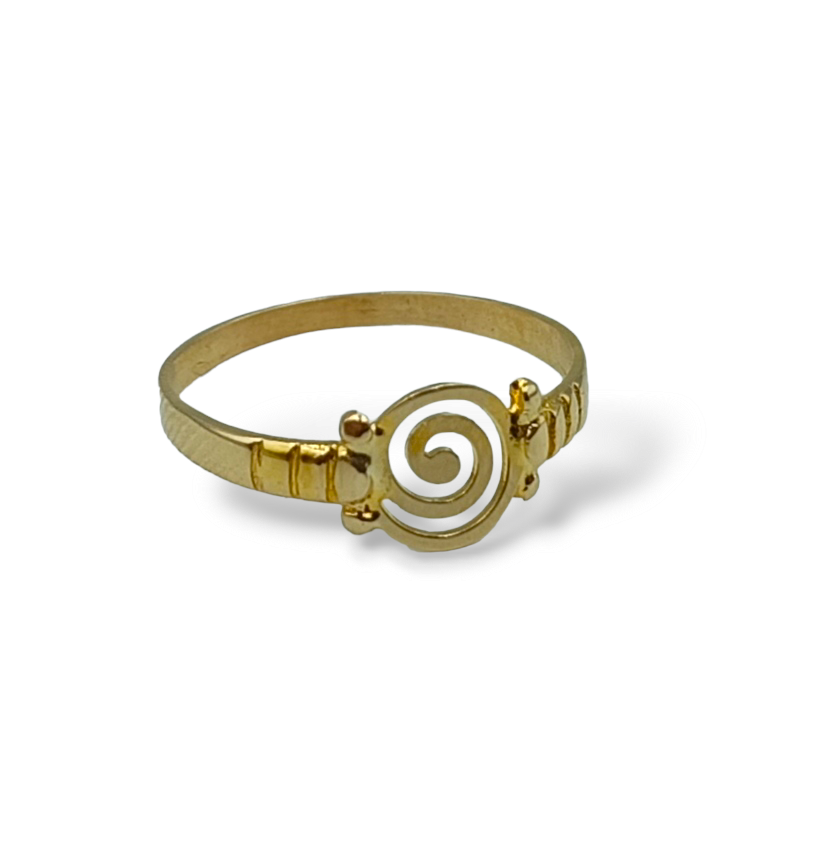 Gold Spiral design ring