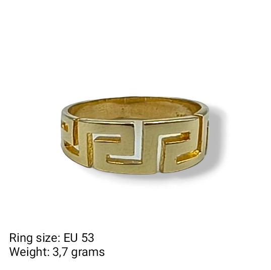 Gold Meander design ring