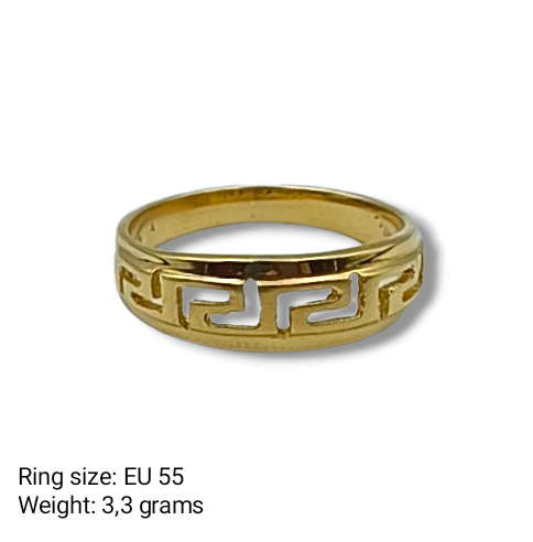 Gold Meander design ring