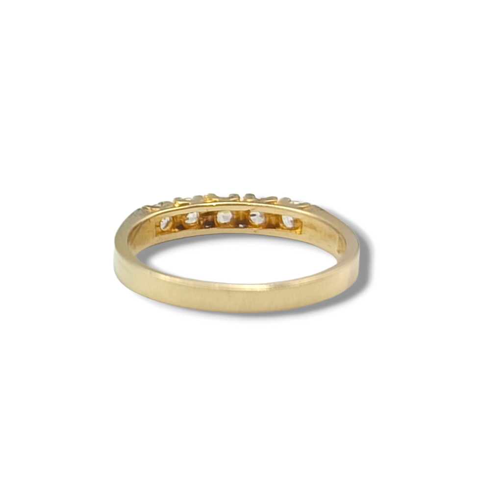Gold ring with synthetic Zircon stones