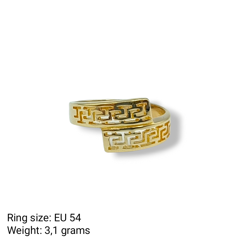 Gold Meander design ring