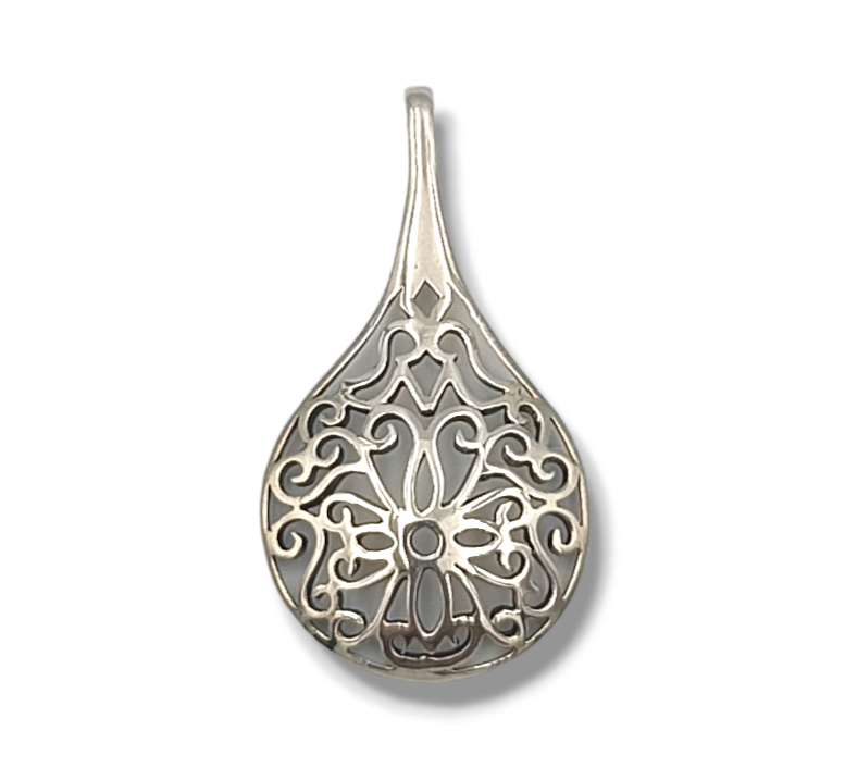 Silver Baroque style pendant