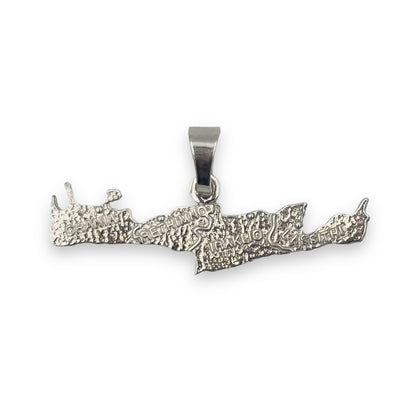 Silver Crete island design pendant