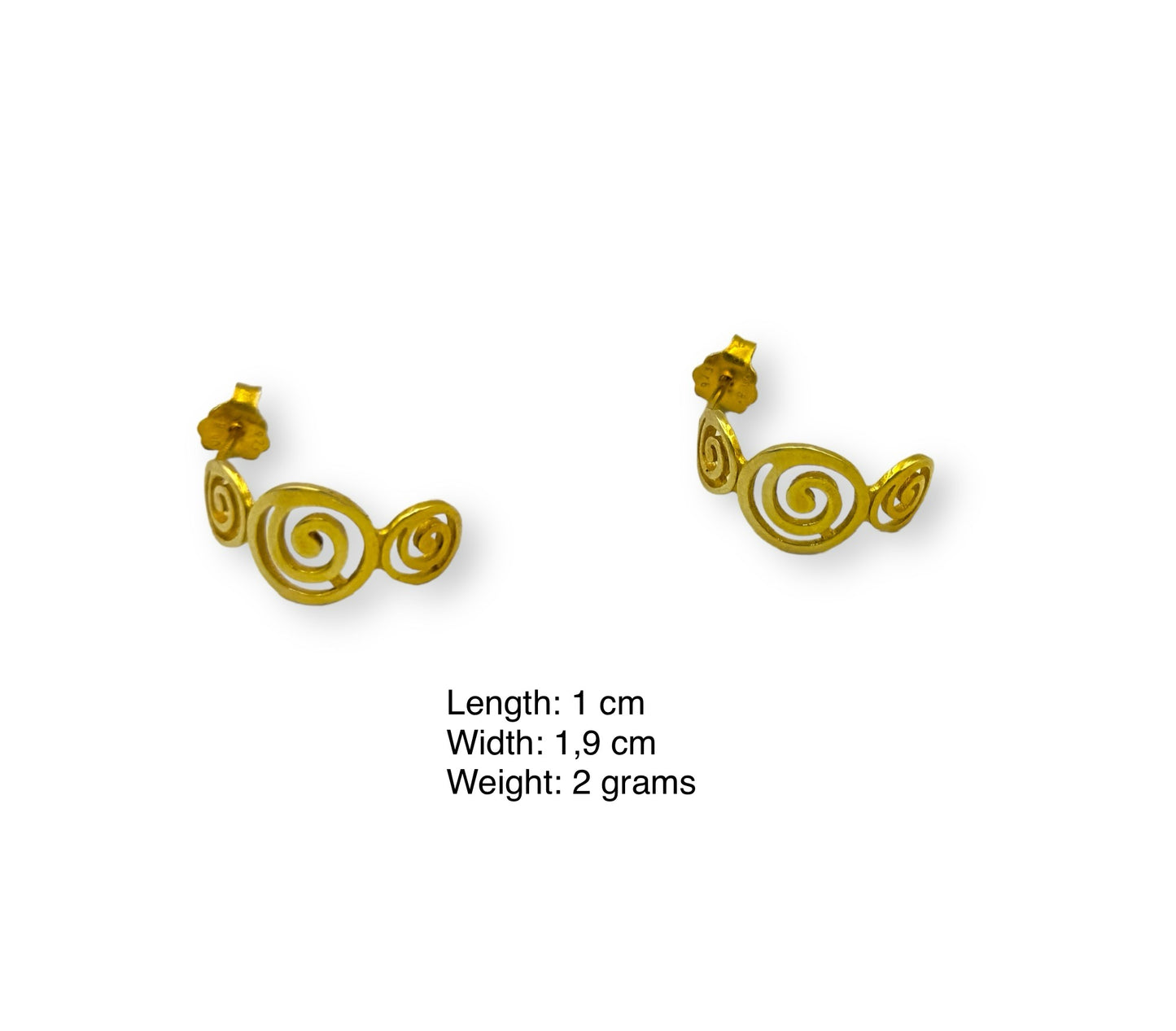 Silver Spiral design earrings