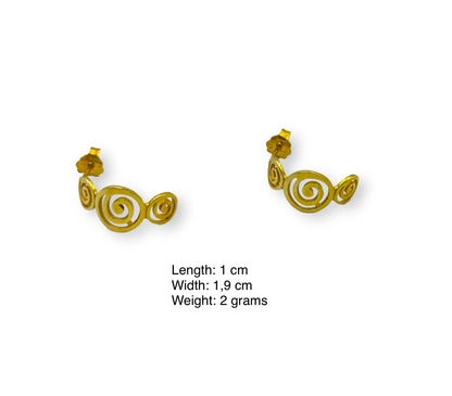 Silver Spiral design earrings