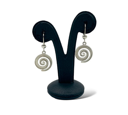 Silver Spiral design earrings