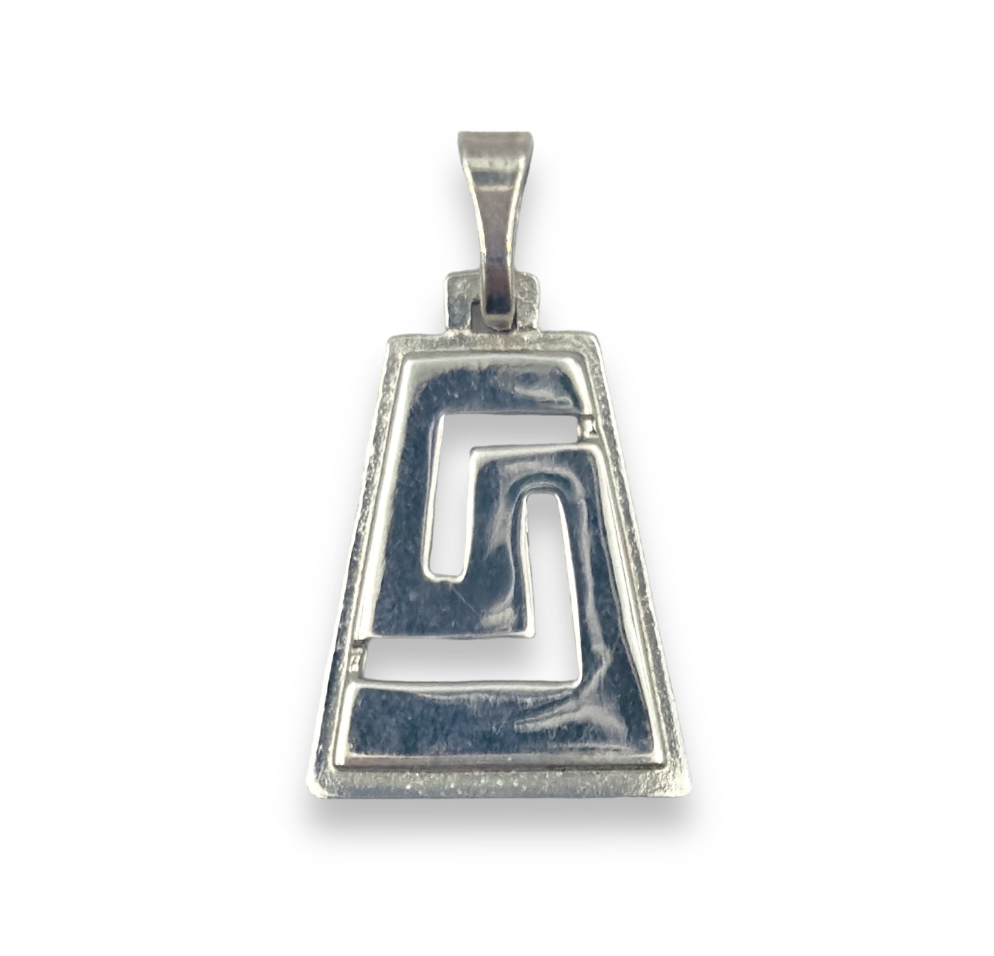 Silver Meander design pendant