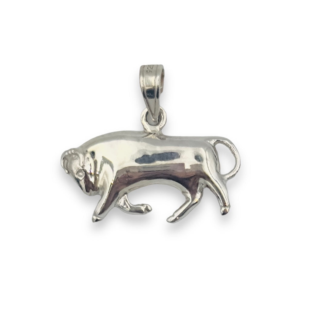 Silver Taurus design pendant