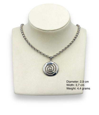 Silver Spiral design pendant