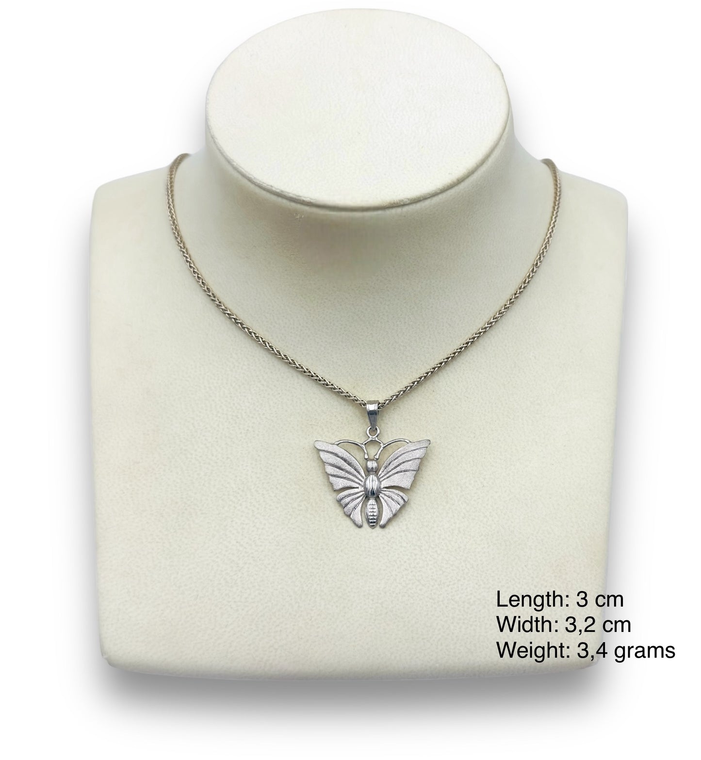Silver butterfly pendant