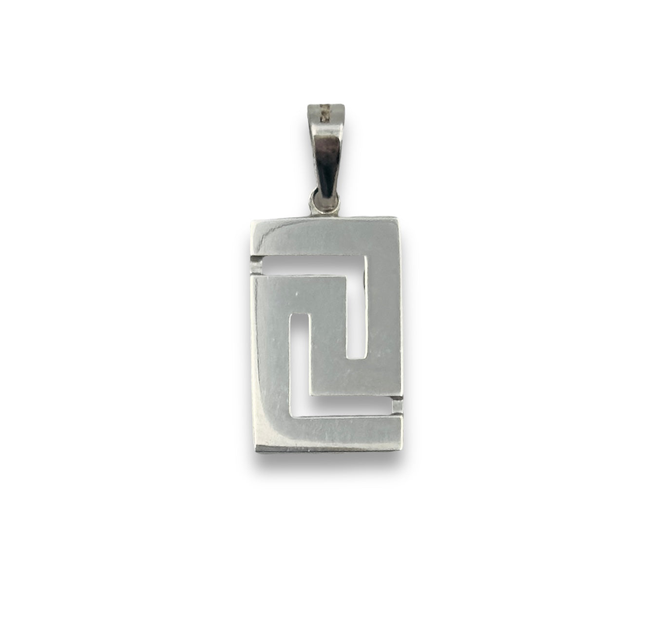 Silver Meander design pendant